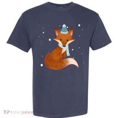 Winter Fox Cute Garment-Dyed Heavyweight T-Shirt