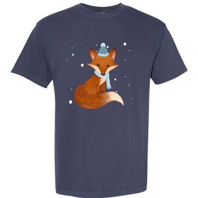 Winter Fox Cute Garment-Dyed Heavyweight T-Shirt