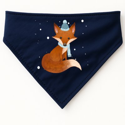 Winter Fox Cute USA-Made Doggie Bandana