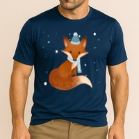 Winter Fox Cute Cooling Performance Crew T-Shirt