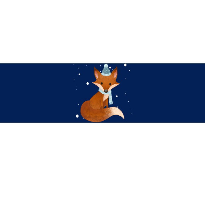 Winter Fox Cute Bumper Sticker