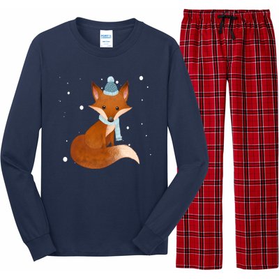 Winter Fox Cute Long Sleeve Pajama Set