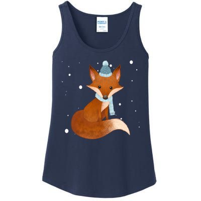 Winter Fox Cute Ladies Essential Tank