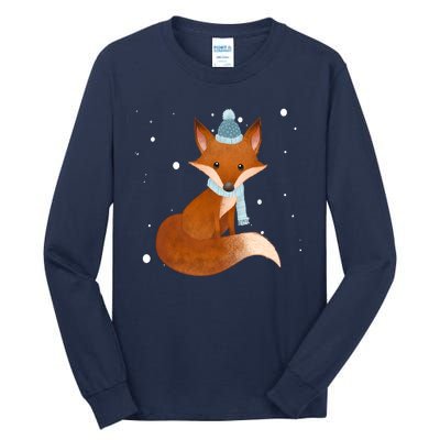 Winter Fox Cute Tall Long Sleeve T-Shirt