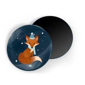 Winter Fox Cute Magnet