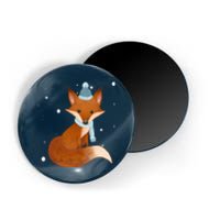 Winter Fox Cute Magnet