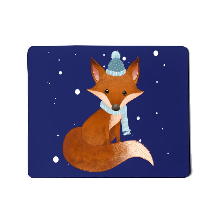 Winter Fox Cute Mousepad