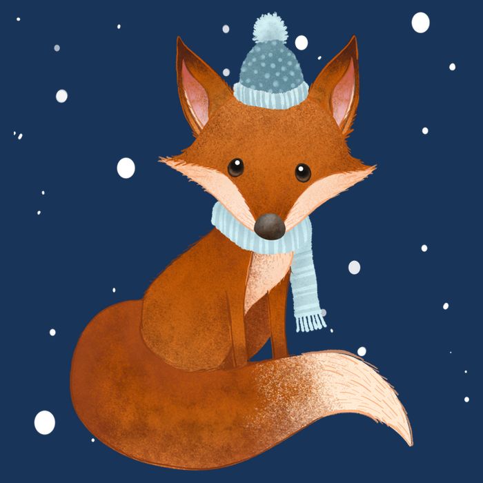 Winter Fox Cute Youth Performance Sprint T-Shirt