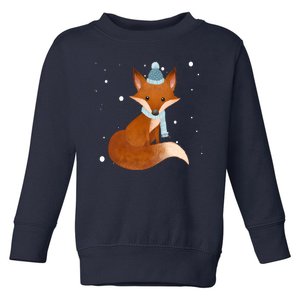 Winter Fox Cute Toddler Sweatshirt