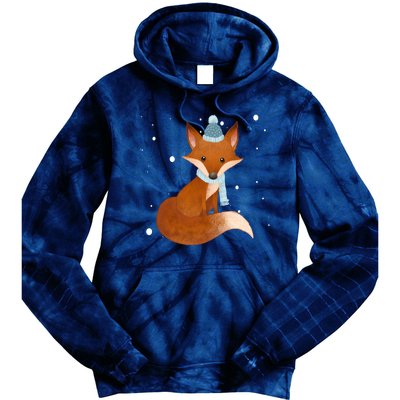 Winter Fox Cute Tie Dye Hoodie