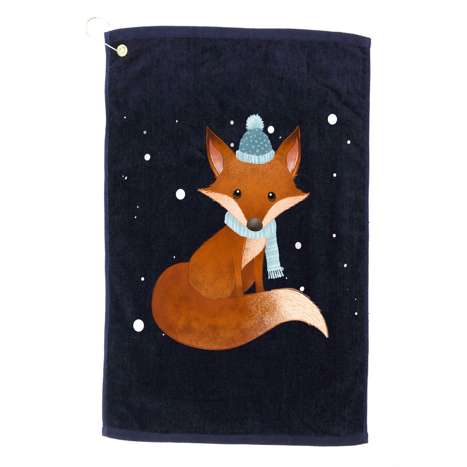 Winter Fox Cute Golf Towel