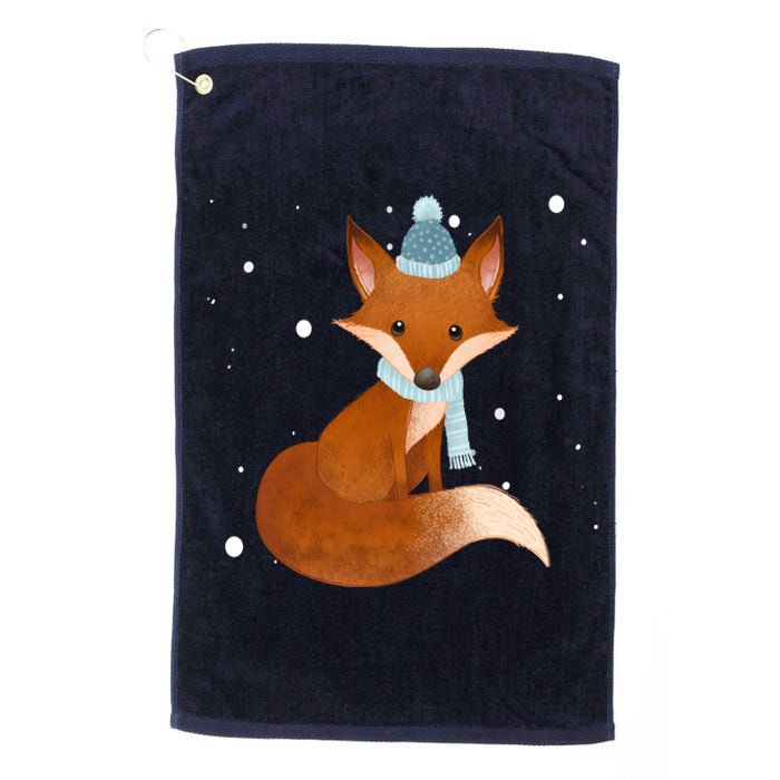 Winter Fox Cute Platinum Collection Golf Towel