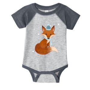 Winter Fox Cute Infant Baby Jersey Bodysuit