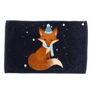 Winter Fox Cute Grommeted Golf Towel