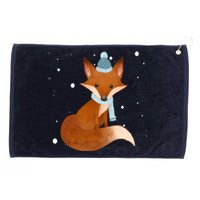 Winter Fox Cute Grommeted Golf Towel