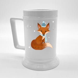 Winter Fox Cute Beer Stein