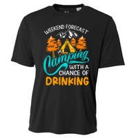 Weekend forecast camping a chance of drinking Cooling Performance Crew T-Shirt