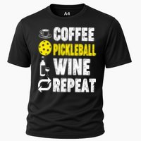  Funny Coffee Pickleball Wine Repeat Gift Cooling Performance Crew T-Shirt