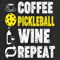  Funny Coffee Pickleball Wine Repeat Gift Adult Drive Performance Visor