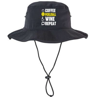  Funny Coffee Pickleball Wine Repeat Gift Bucket Hat