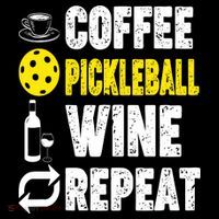  Funny Coffee Pickleball Wine Repeat Gift Baby Bodysuit