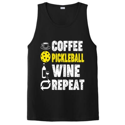  Funny Coffee Pickleball Wine Repeat Gift PosiCharge Competitor Tank
