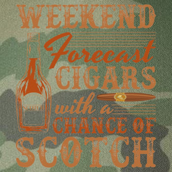 Weekend Forecast Cigars With Chance Of Scotch Dad Father Legacy Tie Dye Trucker Hat