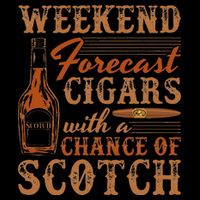 Weekend Forecast Cigars With Chance Of Scotch Dad Father 7-Panel Snapback Hat
