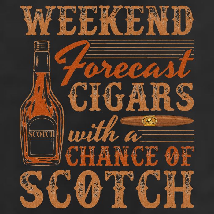Weekend Forecast Cigars With Chance Of Scotch Dad Father Golf Towel