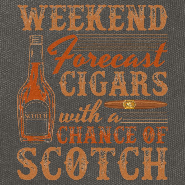 Weekend Forecast Cigars With Chance Of Scotch Dad Father Cotton Canvas Backpack