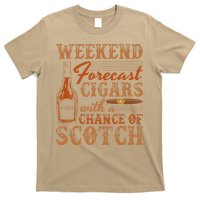 Weekend Forecast Cigars With Chance Of Scotch Dad Father T-Shirt
