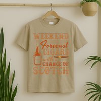 Weekend Forecast Cigars With Chance Of Scotch Dad Father T-Shirt