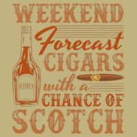 Weekend Forecast Cigars With Chance Of Scotch Dad Father T-Shirt