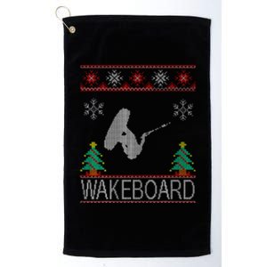 Wakeboard Funny Christmas Platinum Collection Golf Towel