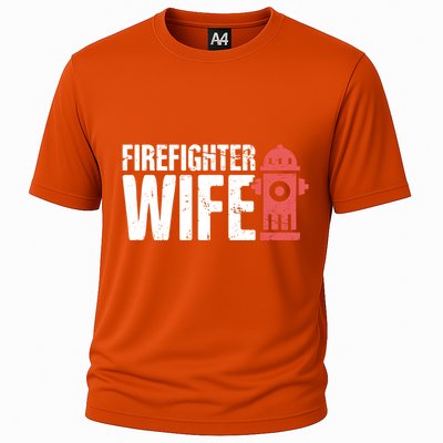 Wife Fire Departt And Fire Fighter / Firefighter Gift Cooling Performance Crew T-Shirt