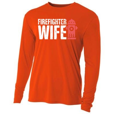 Wife Fire Departt And Fire Fighter / Firefighter Gift Cooling Performance Long Sleeve Crew