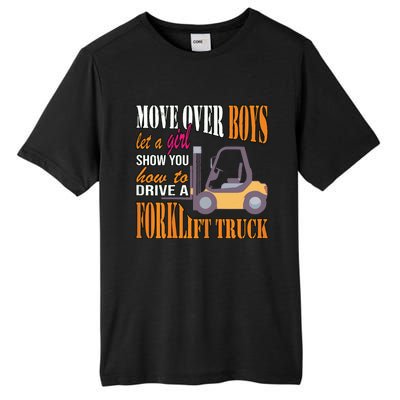 Womens Forklift Driver Girl Forklift Truck Forklift Operator Tall Fusion ChromaSoft Performance T-Shirt