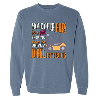 Womens Forklift Driver Girl Forklift Truck Forklift Operator Garment-Dyed Sweatshirt