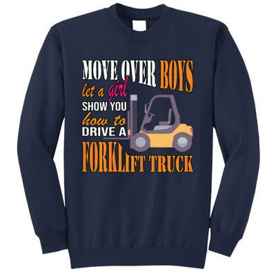 Womens Forklift Driver Girl Forklift Truck Forklift Operator Tall Sweatshirt