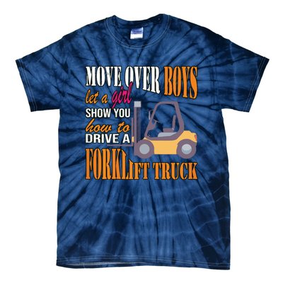 Womens Forklift Driver Girl Forklift Truck Forklift Operator Tie-Dye T-Shirt