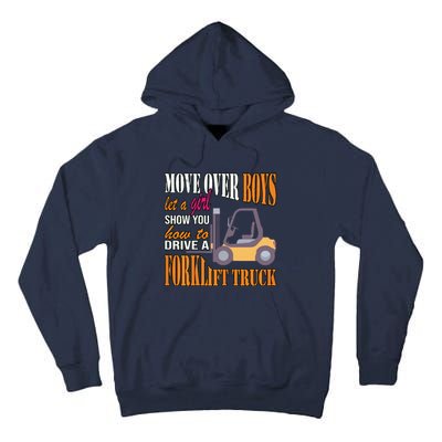 Womens Forklift Driver Girl Forklift Truck Forklift Operator Tall Hoodie