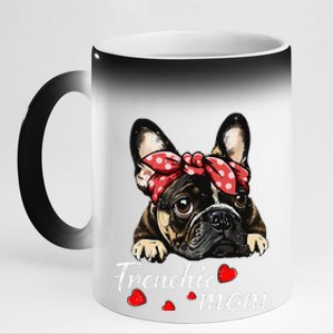 Women Frenchie Dog Mom French Bulldog Mom Love Mothers Day 11oz Black Color Changing Mug