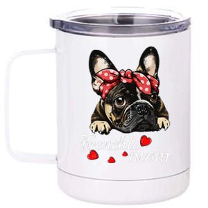 Women Frenchie Dog Mom French Bulldog Mom Love Mothers Day 12 oz Stainless Steel Tumbler Cup