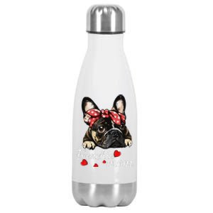 Women Frenchie Dog Mom French Bulldog Mom Love Mothers Day Stainless Steel Insulated Water Bottle