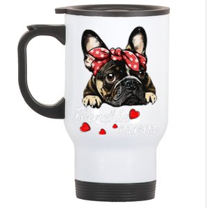 Women Frenchie Dog Mom French Bulldog Mom Love Mothers Day Stainless Steel Travel Mug