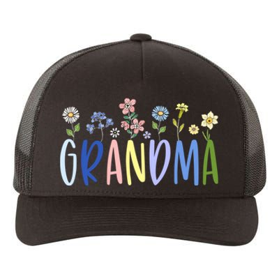 Wildflower Floral Design Grandma Yupoong Adult 5-Panel Trucker Hat