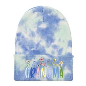 Wildflower Floral Design Grandma Tie Dye 12in Knit Beanie