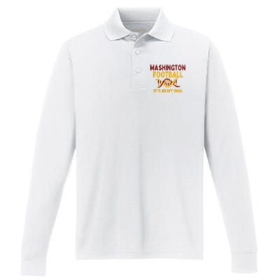 Washington Football DC Sports Team Performance Long Sleeve Polo