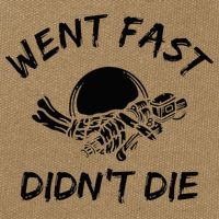 Went Fast DidnT Die Funny Race Car Dirt Bike Racing Cotton Canvas Backpack