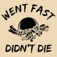 Went Fast DidnT Die Funny Race Car Dirt Bike Racing Drawstring Bag
